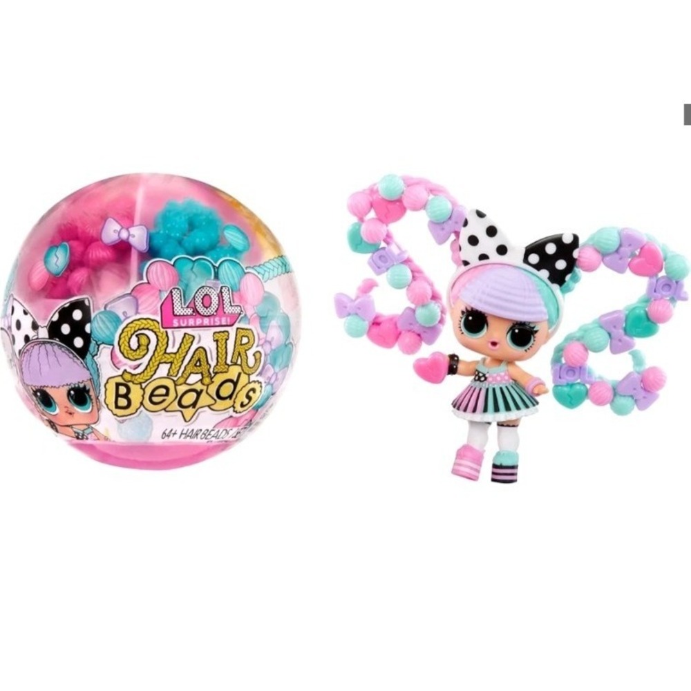LOL Surprise Hair Beads Tots Doll w/ 60+ Hair Beads Accessories NEW Sealed Toy